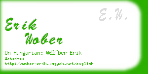 erik wober business card